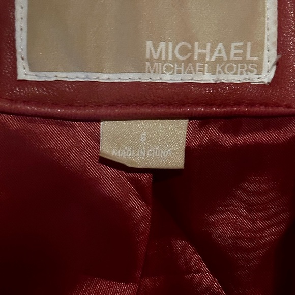 Micheal Kors Scarlet Red Small leather jacket - Picture 4 of 5